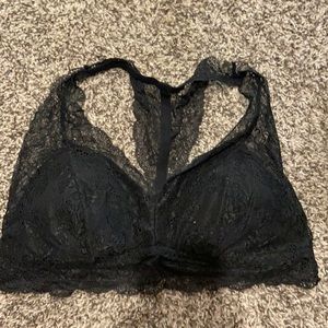 Racer back halter bralette (black)